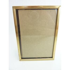 Vintage Gold Tone Picture Frame Standing Desk Frame 5" x 7"